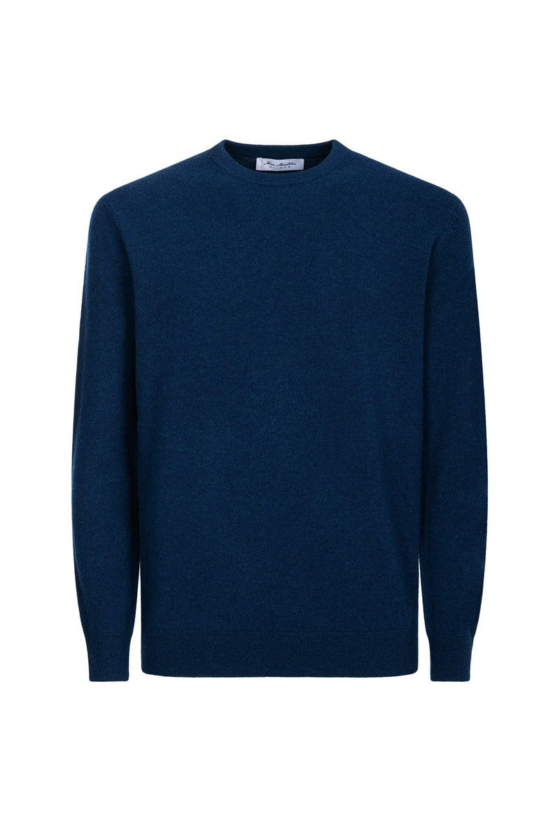 Girocollo Blue Royal Cashmere e Lana Merinos