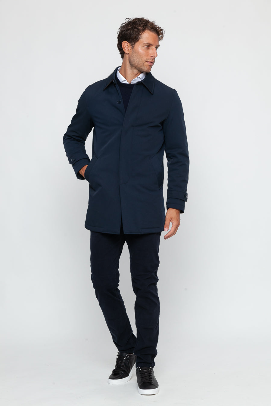 Trench Tecnico Blue Navy