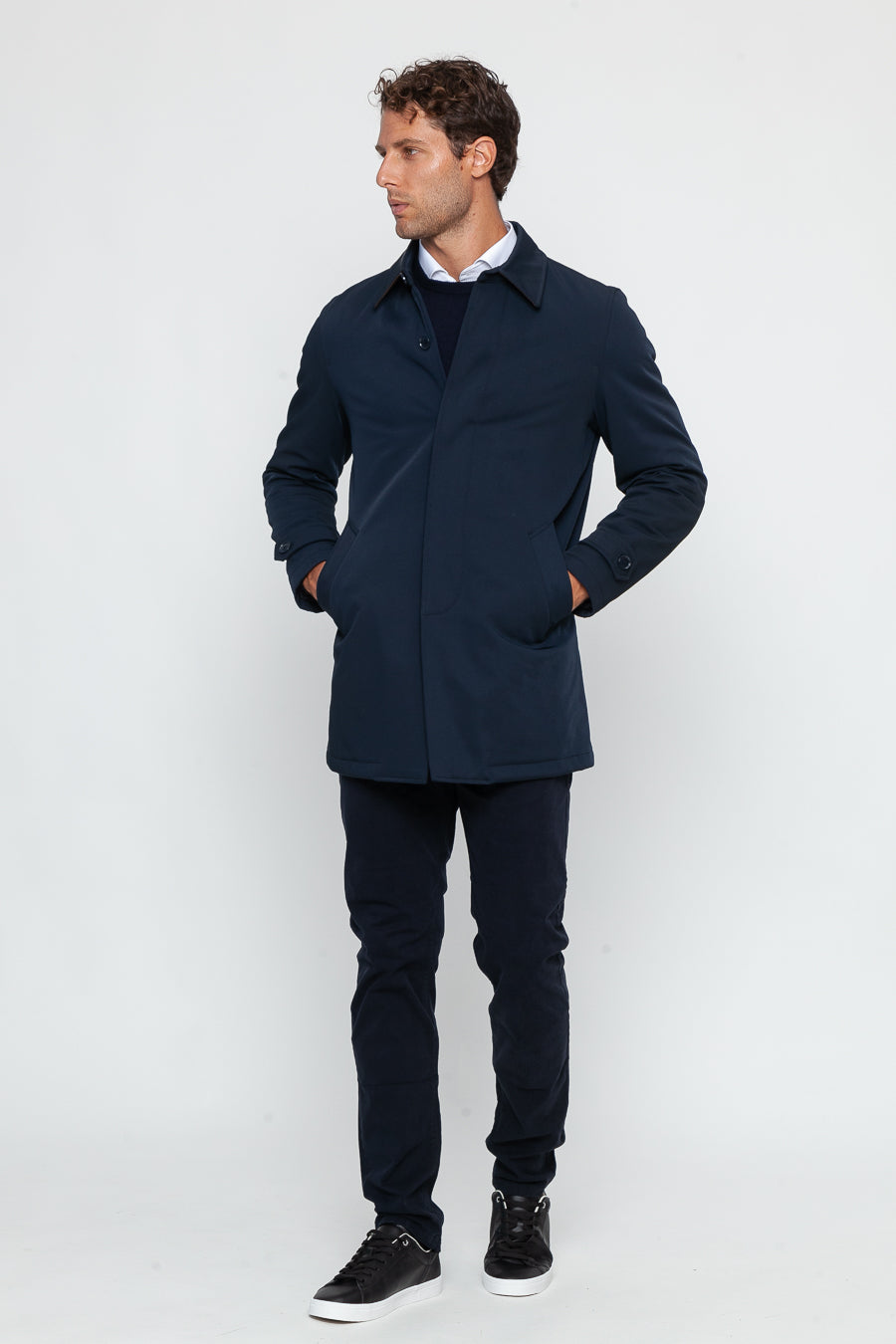 Trench Tecnico Blue Navy