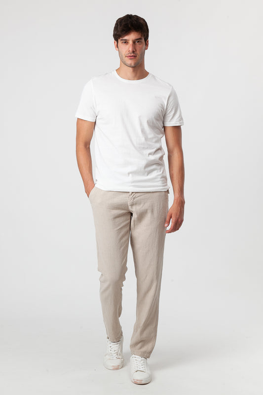 Lino Beige trousers