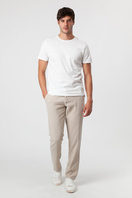 Pantalone di Lino Beige