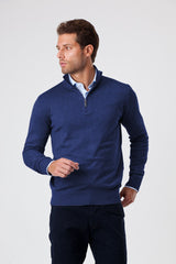 Mezza Zip Blue Royal Cashmere & Merinos