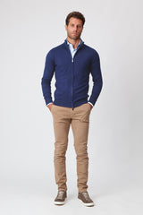 Zip Blue Royal Cashmere & Merinos