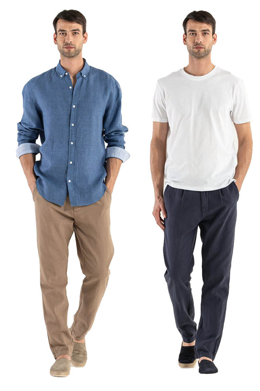 Pack 2 Pantaloni di Lino