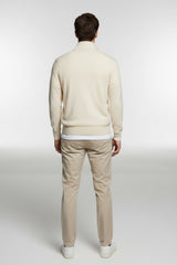  Mezza Zip Beige Chiaro