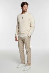  Mezza Zip Beige Chiaro