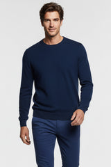 Girocollo Blue Royal Cashmere e Lana Merinos