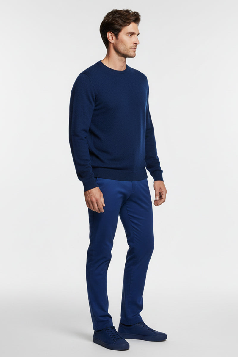 Girocollo Blue Royal Cashmere e Lana Merinos