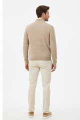 Medio Mezza Zip Beige Medio