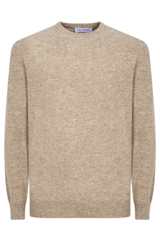 Girocollo Misto Viscosa Beige