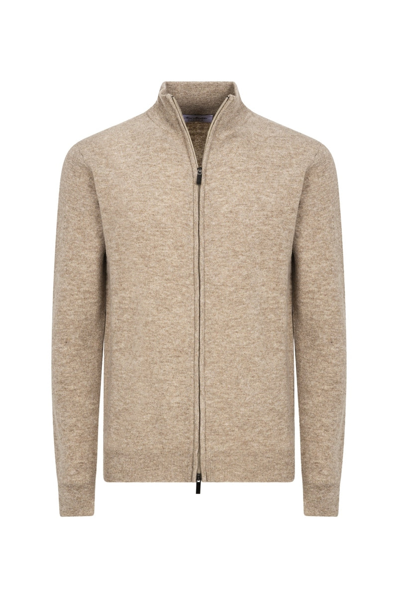 Zip Beige Cashmere e Lana Merinos