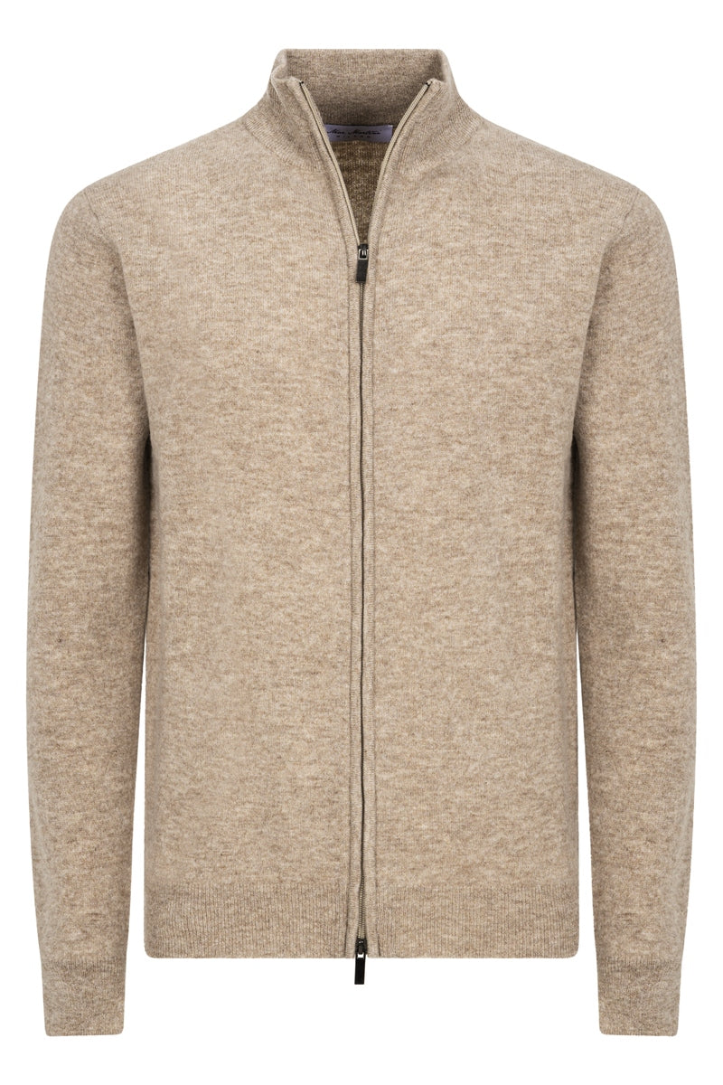 Zip in beige viscose