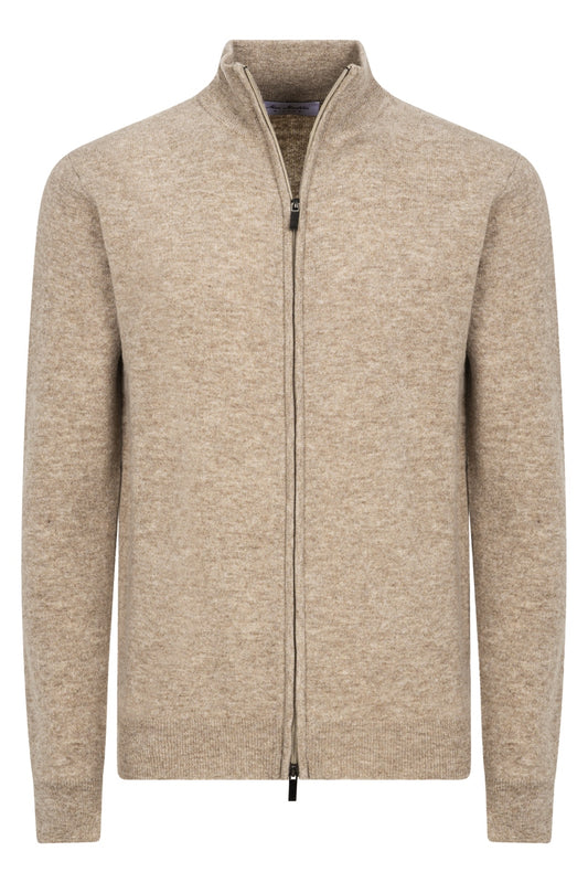 Zip in beige viscose