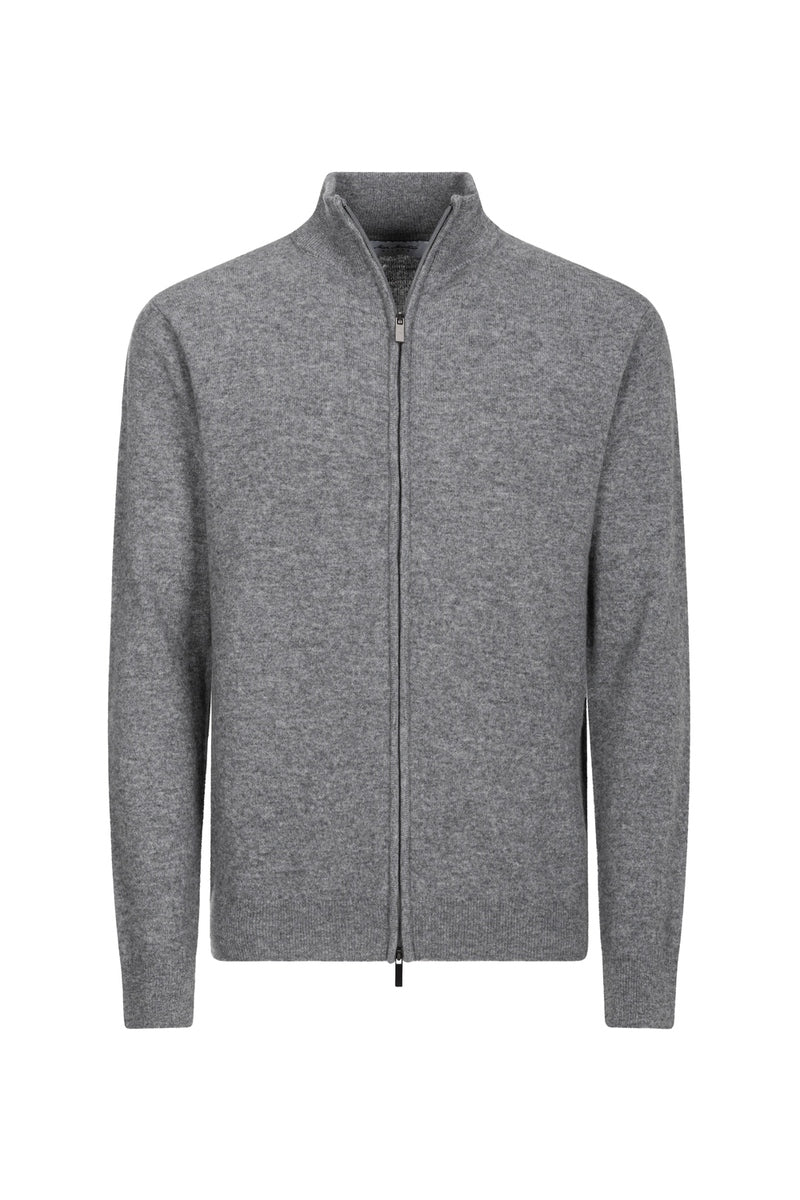 Zip Grigio Cashmere e Lana Merinos