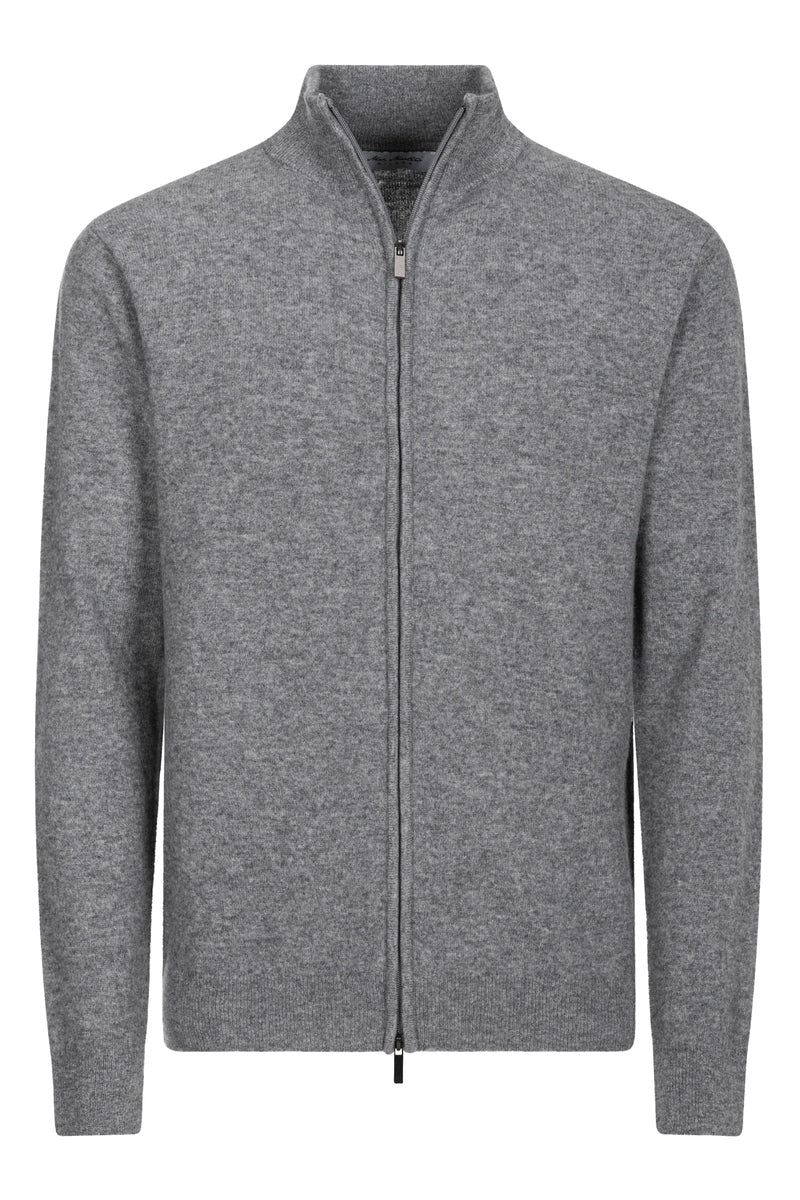 Gray viscose zip
