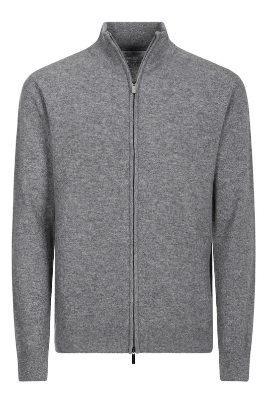 Gray viscose zip