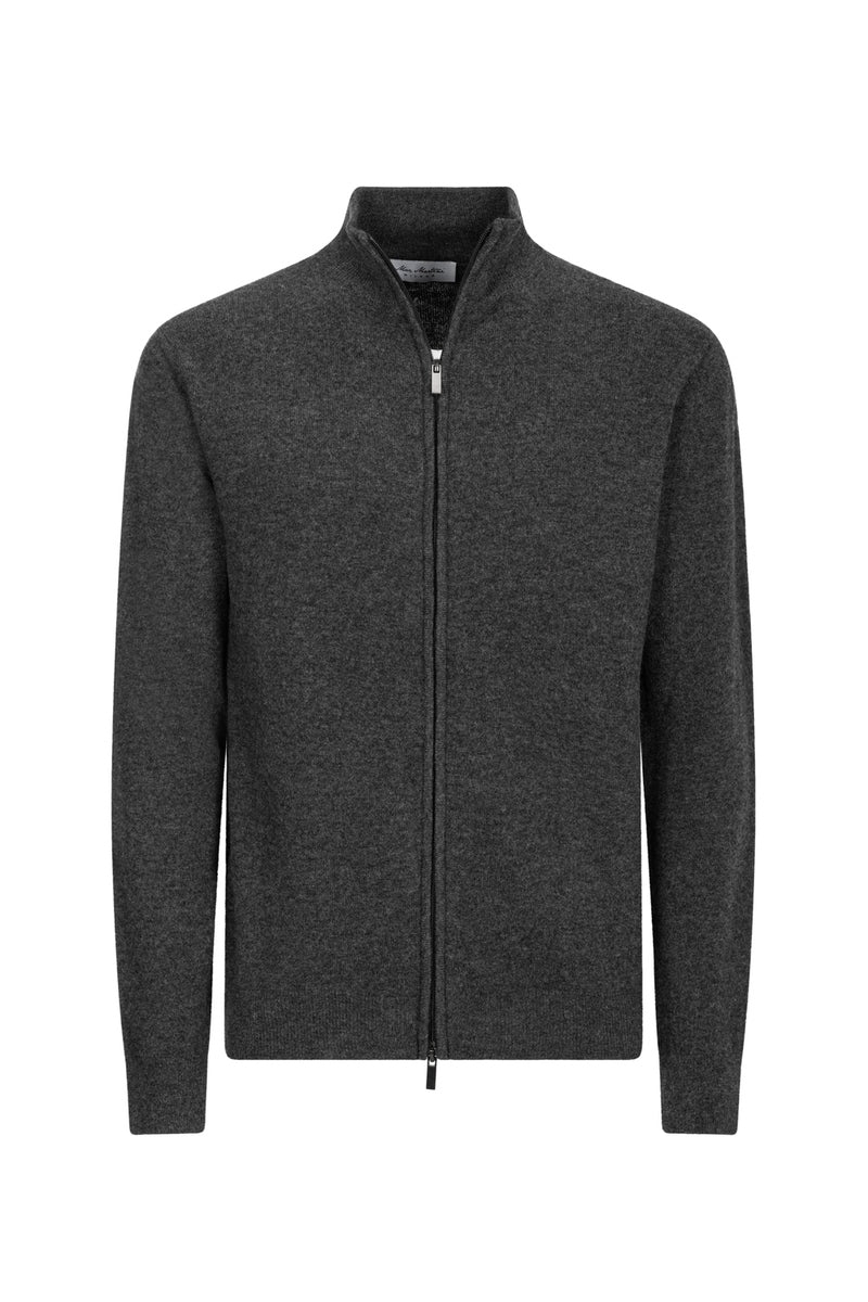 Zip Antracite Cashmere e Lana Merinos
