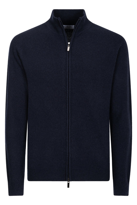 Zip in viscose blue navy