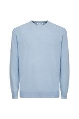 Girocollo Celeste Cashmere e Lana Merinos