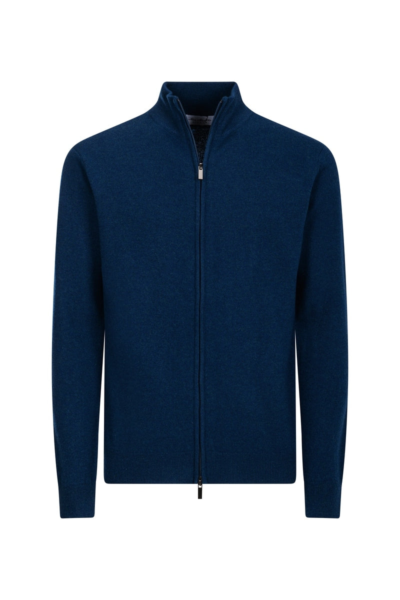 Zip Blue Royal Cashmere e Lana Merinos