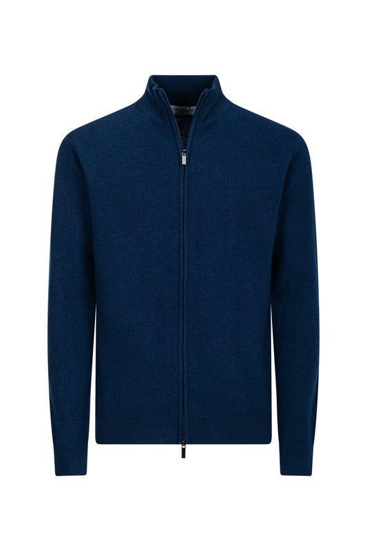 Zip Blue Royal Cashmere e Lana Merinos