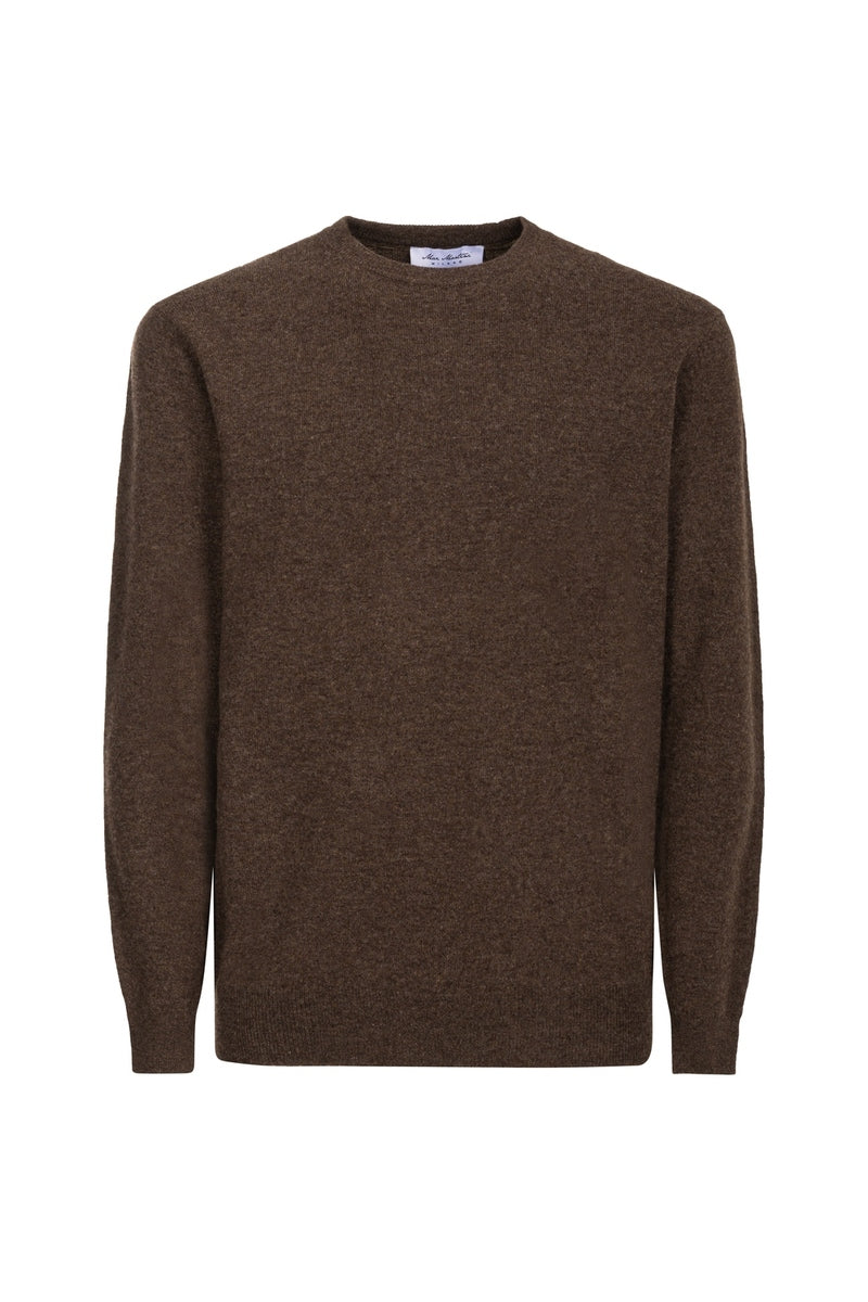Girocollo Marrone Cashmere e Lana Merinos