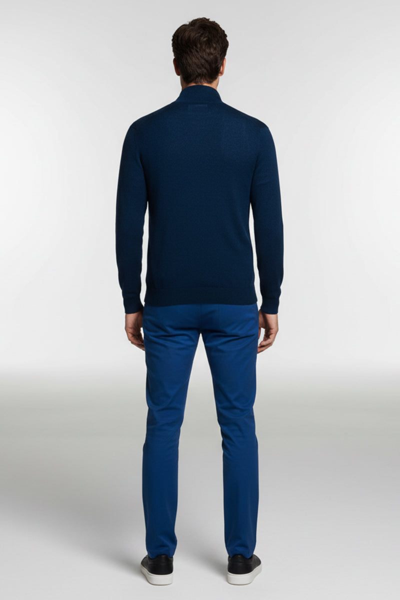 Zip Blue Royal Cashmere e Lana Merinos