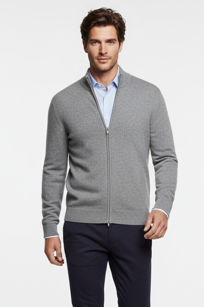 Zip Grigio Cashmere e Lana Merinos