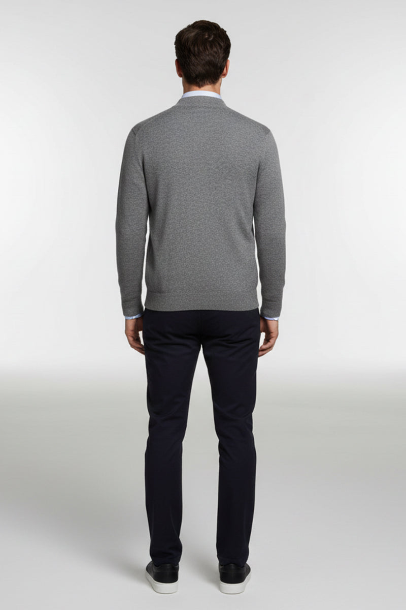 Zip Grigio Cashmere e Lana Merinos