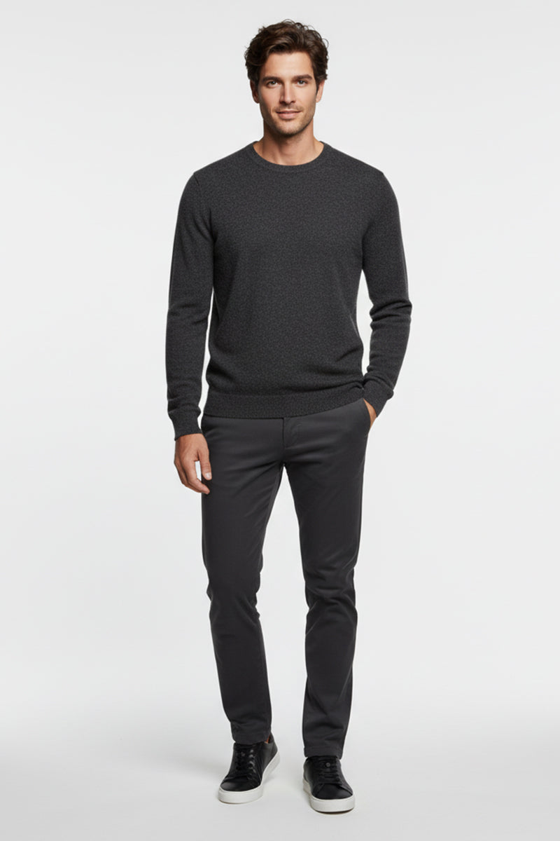 Girocollo Antracite Cashmere e Lana Merinos