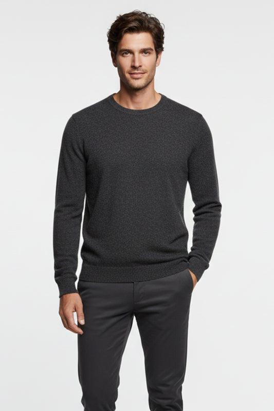 Girocollo Antracite Cashmere e Lana Merinos