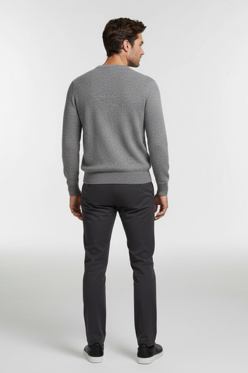 Girocollo Grigio Cashmere e Lana Merinos