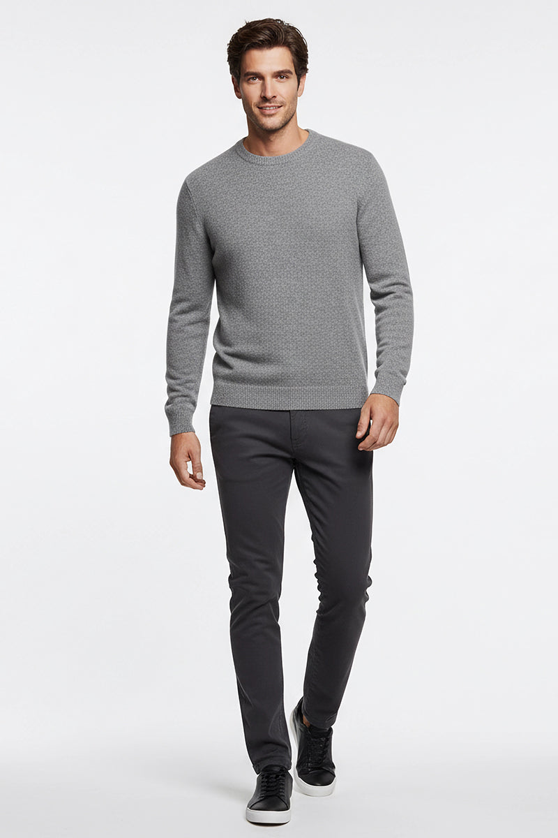 Girocollo Grigio Cashmere e Lana Merinos