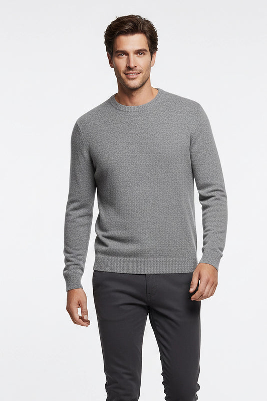 Girocollo Grigio Cashmere e Lana Merinos