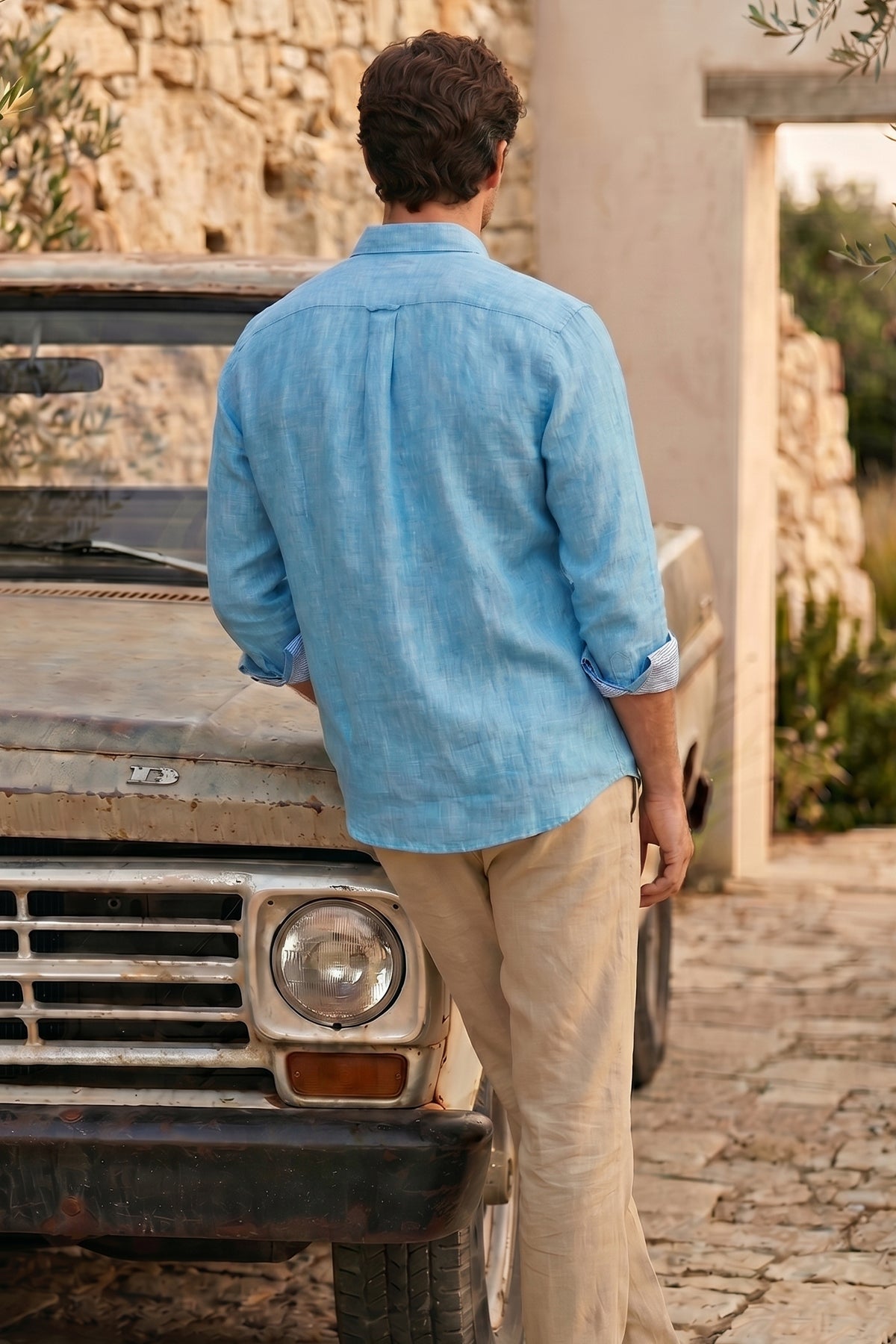 Camicia di Lino Turchese