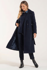 Cappotto di Lana Colore Blue
