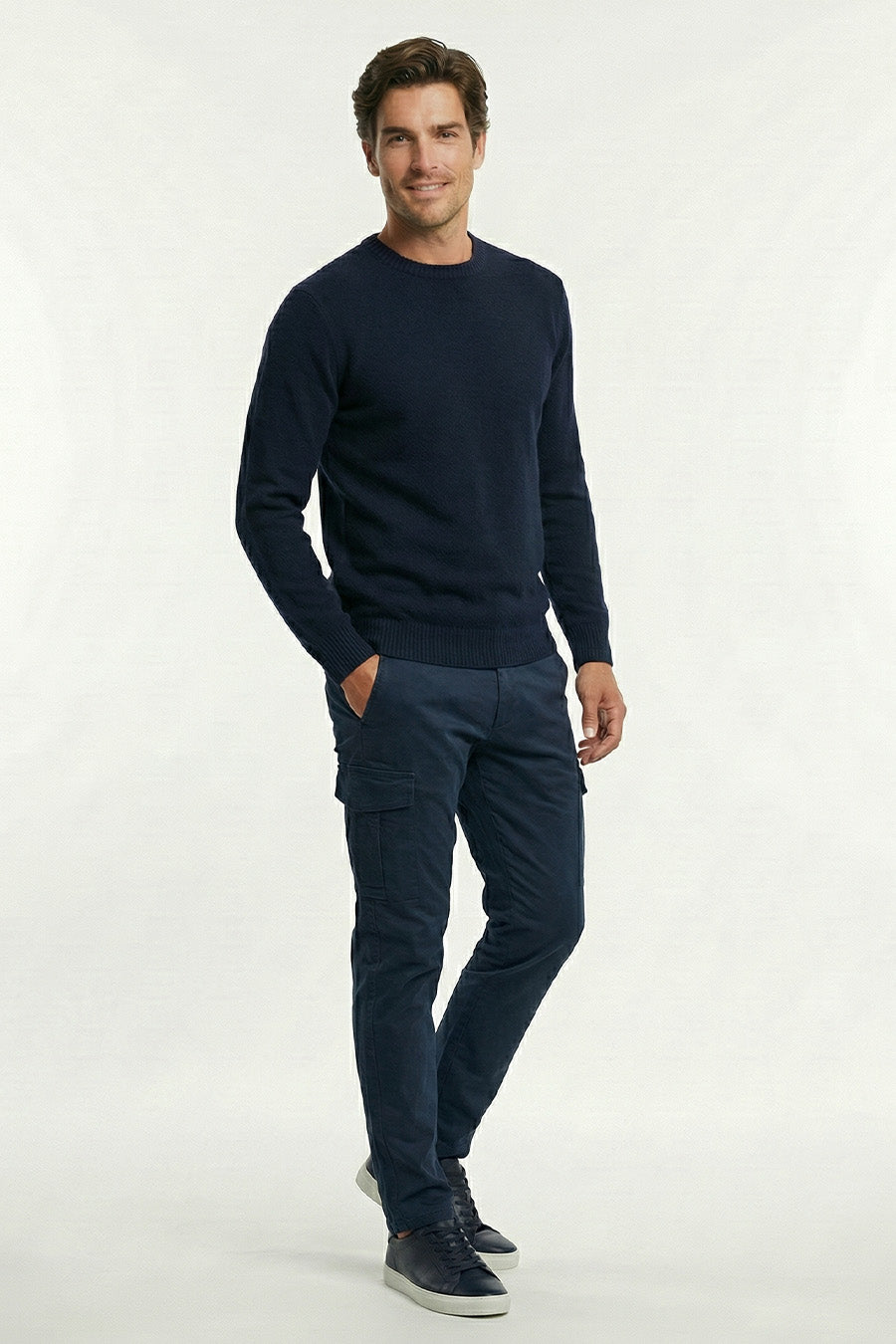 Pantaloni Tasconi albastru bleumarin