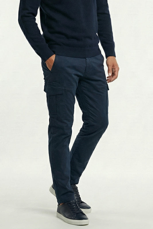 Pantaloni Tasconi albastru bleumarin