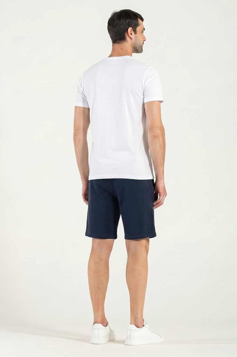 Bermuda in Cotone Felpato Blue