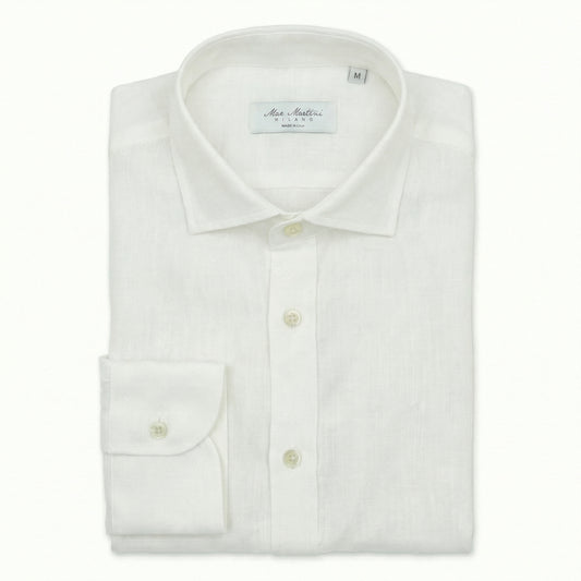 Camicia Puro Lino Bianca