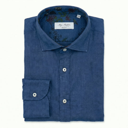 Camicia Puro Lino Oceano Modern