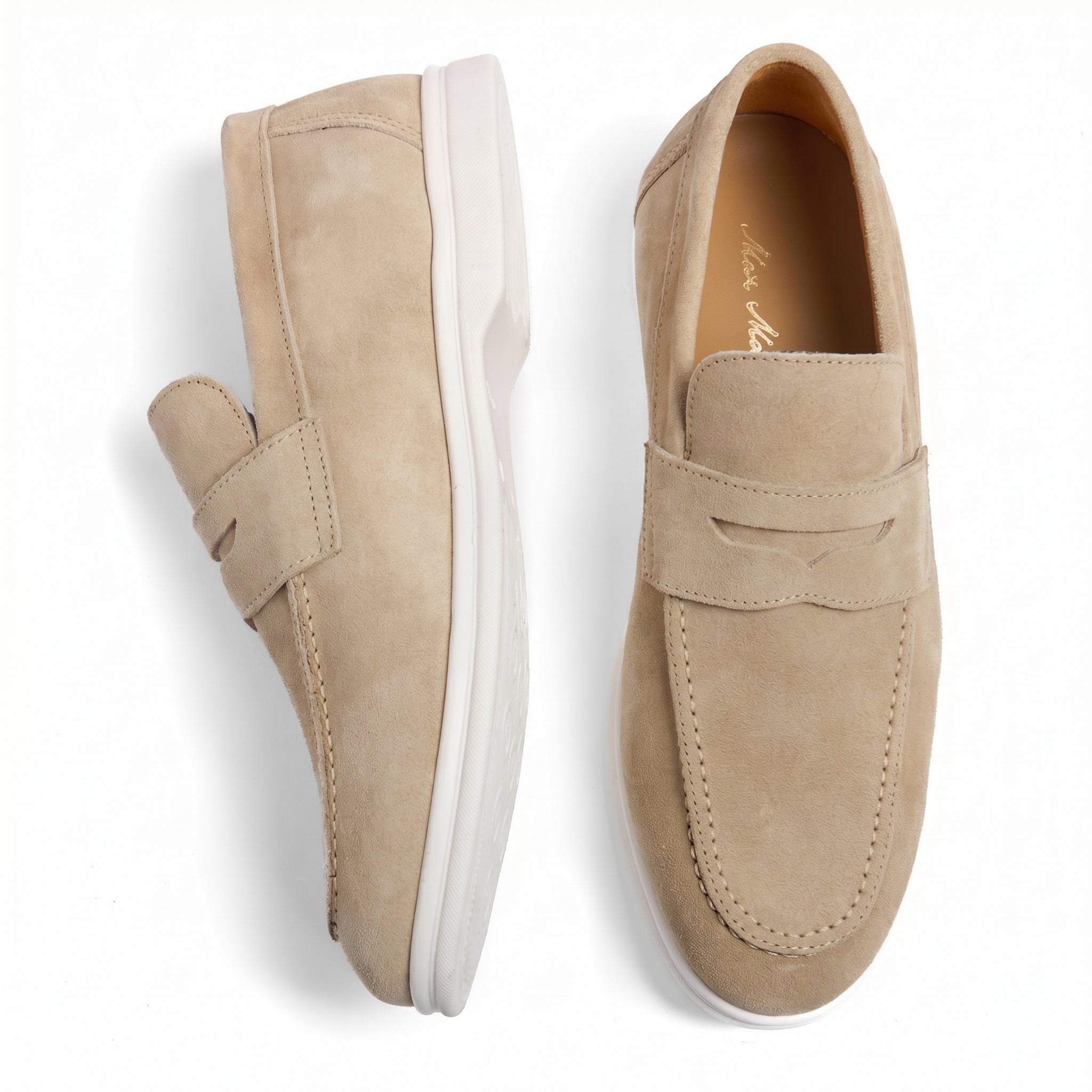 Mocassins beiges Monte Carlo haut de gamme