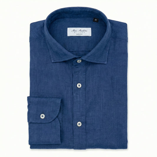 Camicia Puro Lino Oceano