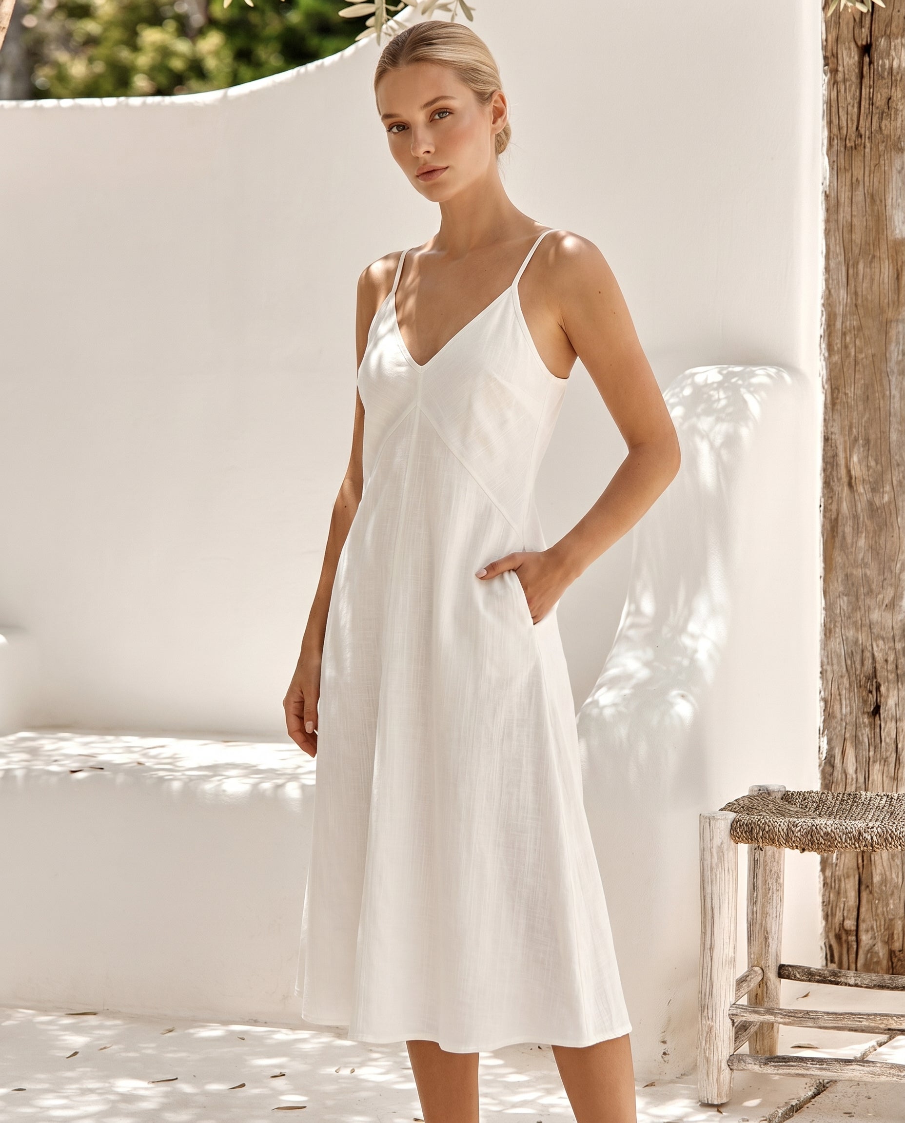 Vestito Estate Colore Bianco