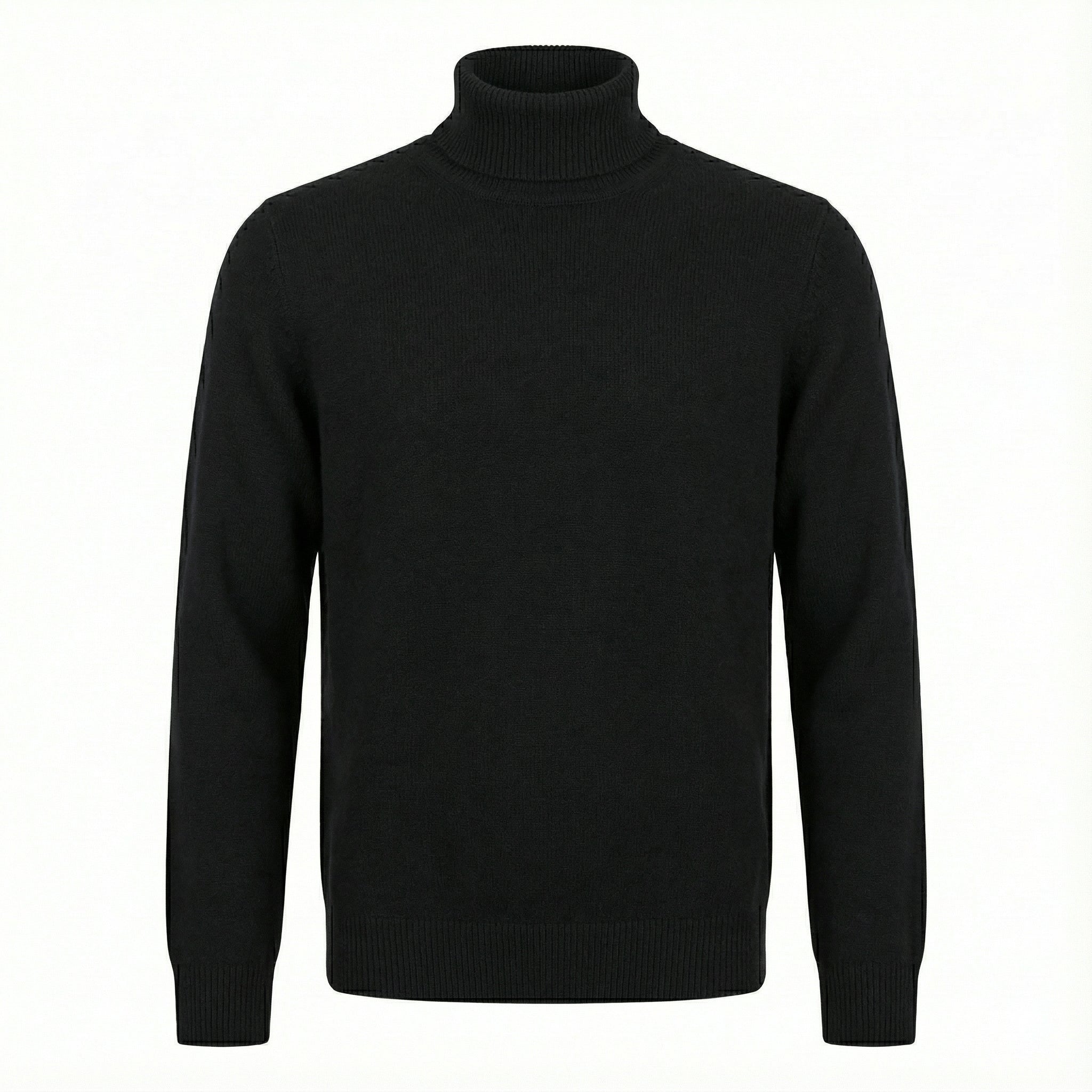 Alta viscose preta de colarinho misto