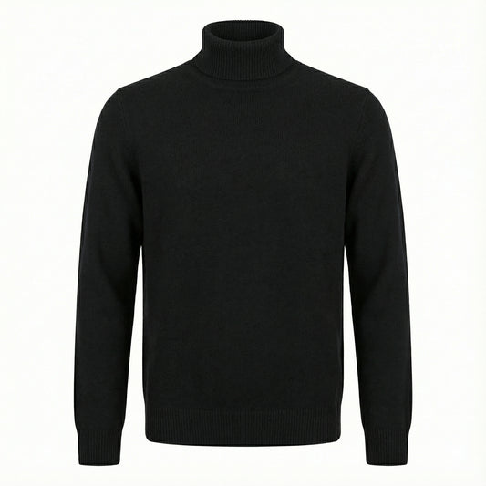 Collo Alto Misto Viscosa Nero