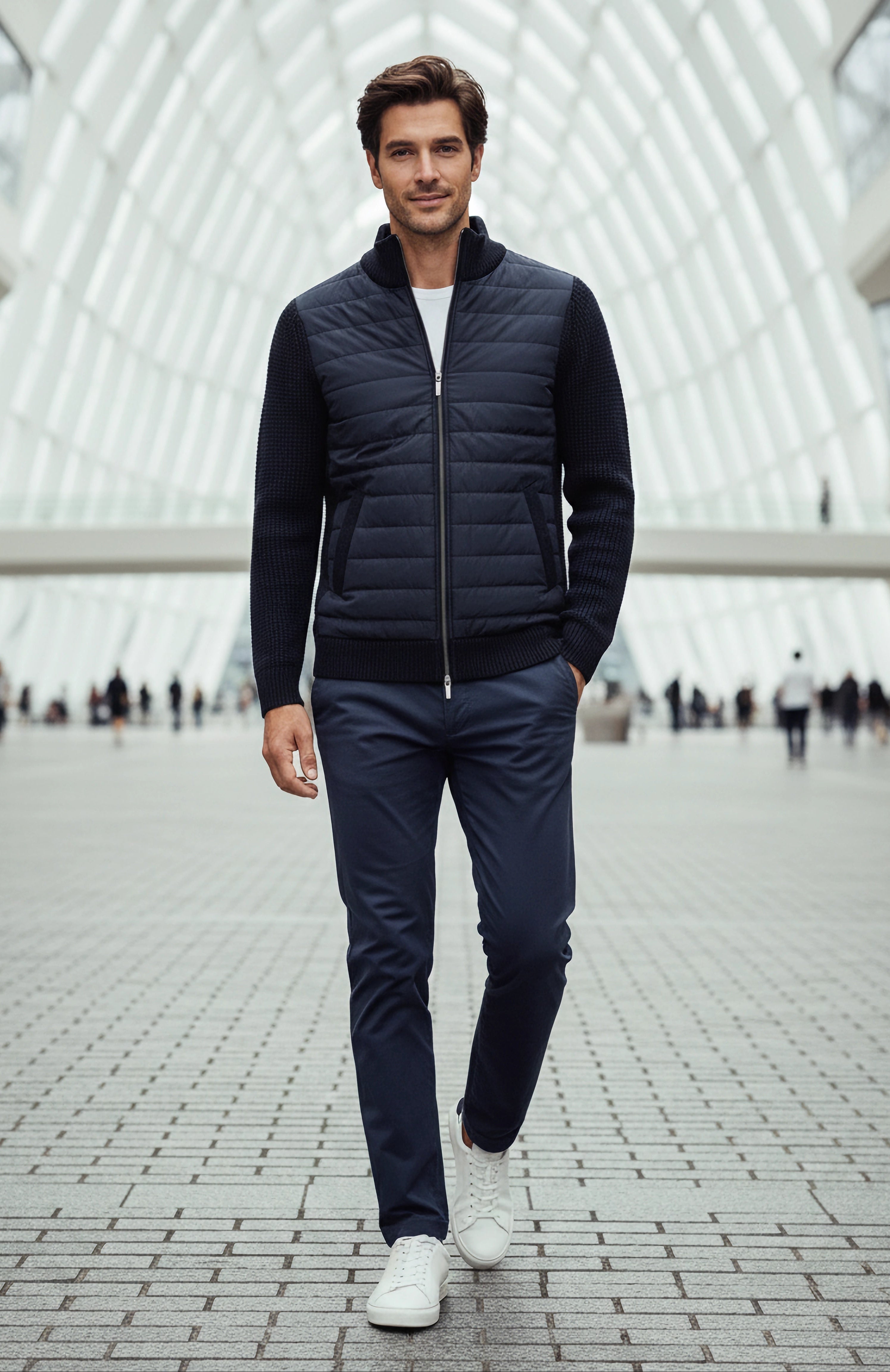 Giubbotto Moderno Blue Navy