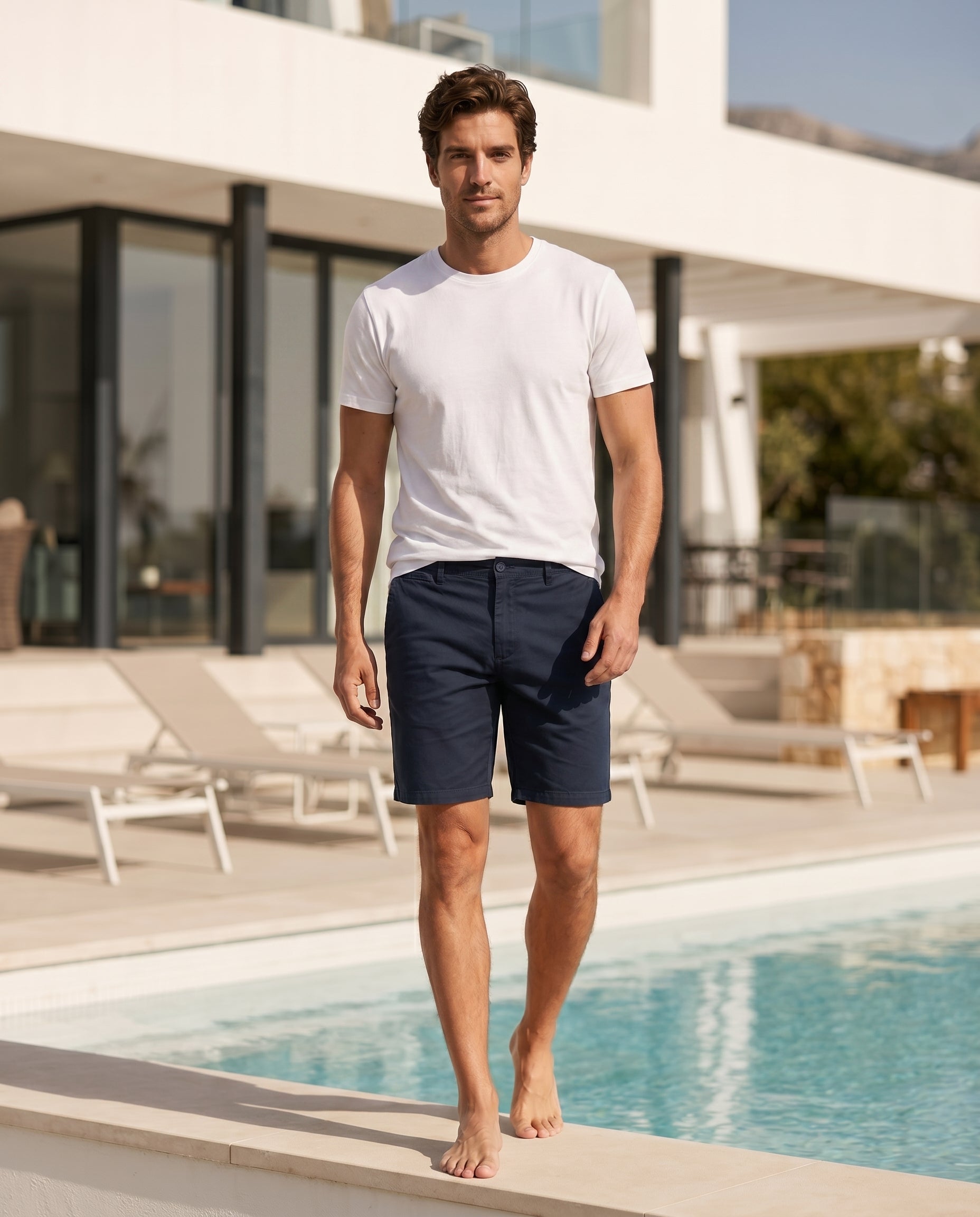 Men's Cotton Bermuda Shorts Blue