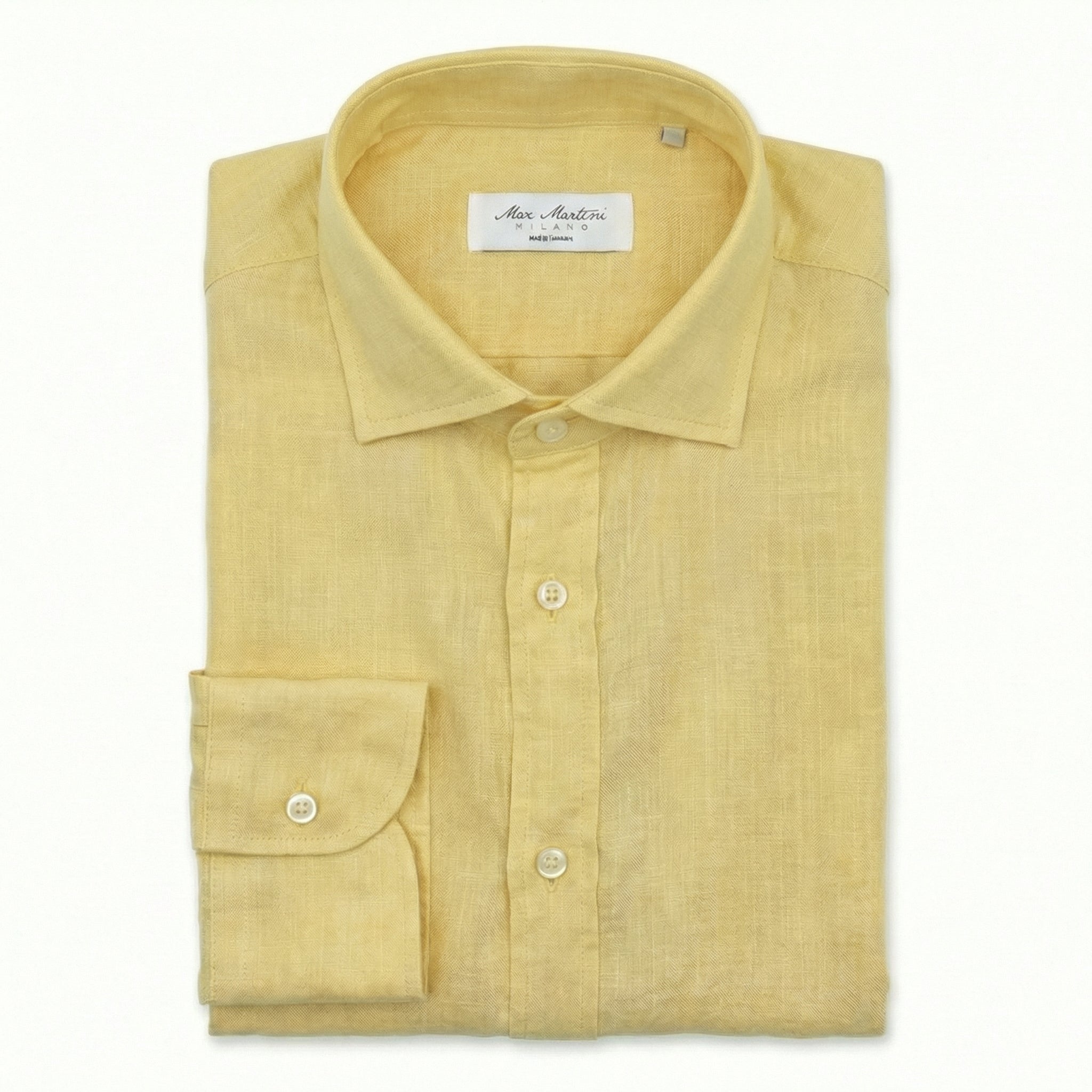 Camicia Puro Lino Gialla