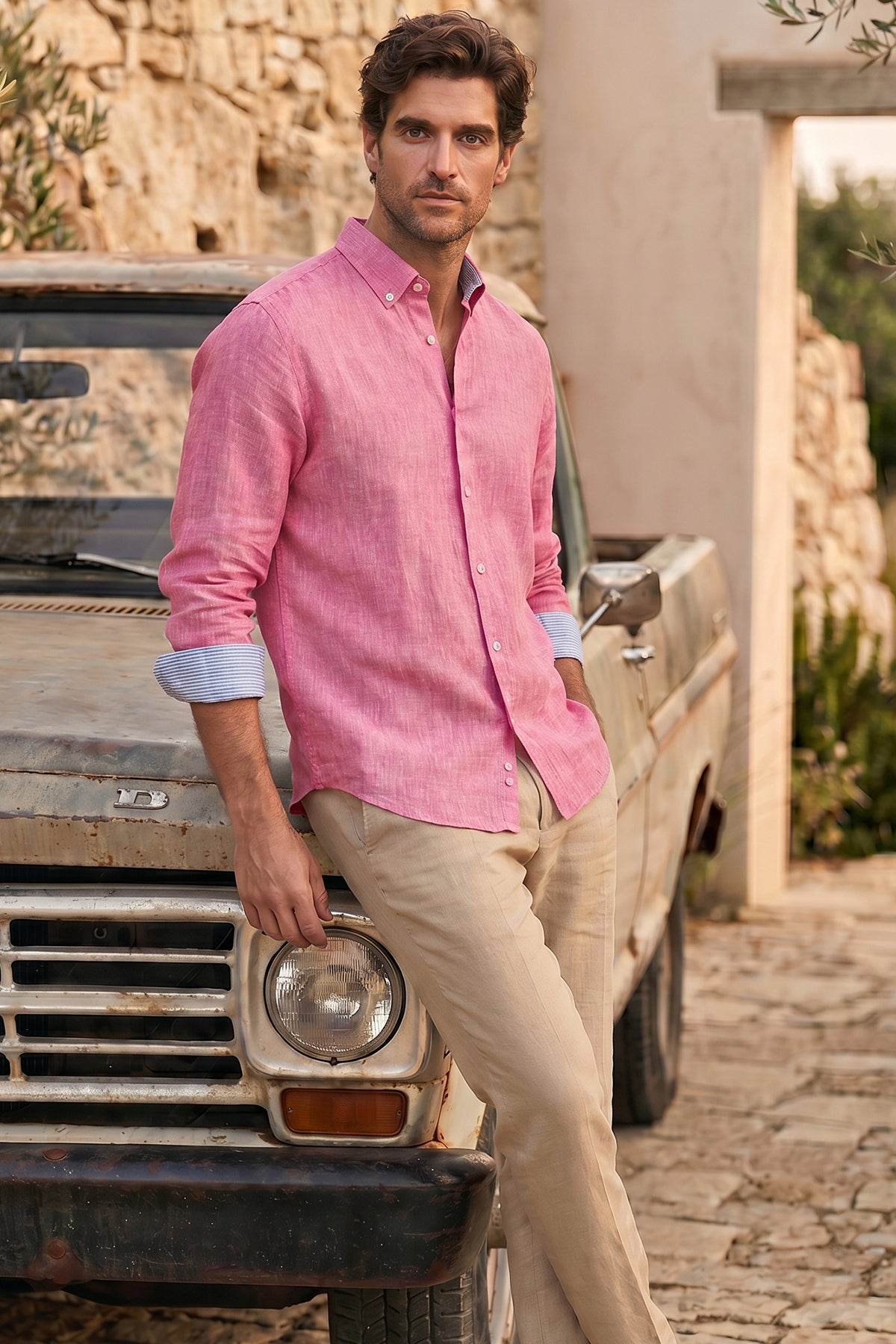 Camicia di Lino Corallo